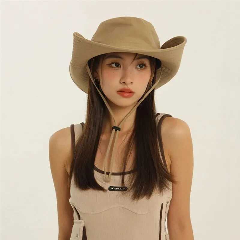 Western cowboy hat men mountain women sun protection mountain climbing fishermen fishing trip waterproof W241225