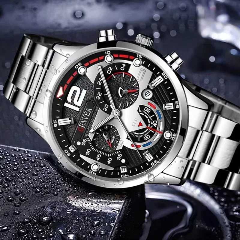 GENEVA New Men Watch Skeleton Quartz Wristwatch Gold Skeleton Retro Man Watch Top Brand Luxury Clock Mens Watches Mens Watch M241226