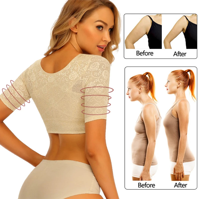 Upper Arm Shapers for Women Tops Arm Compression Slimming Shapewear Humpback Posture Corrector Shapers Vest Tops 241225