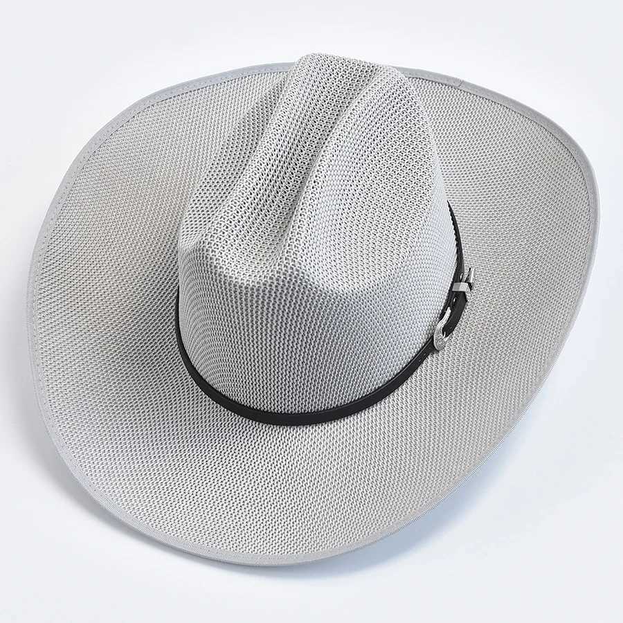 Retro Western Womens Cowboy Hat Summer Wide Brown Cowboy Girl Jazz Hat Outdoor Beach Sunscreen Cs W241225