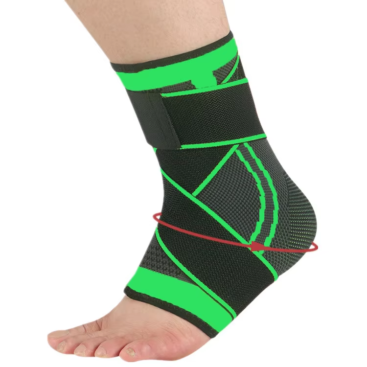 Custom adjustable nylon ankle support sport ankle sleeve
