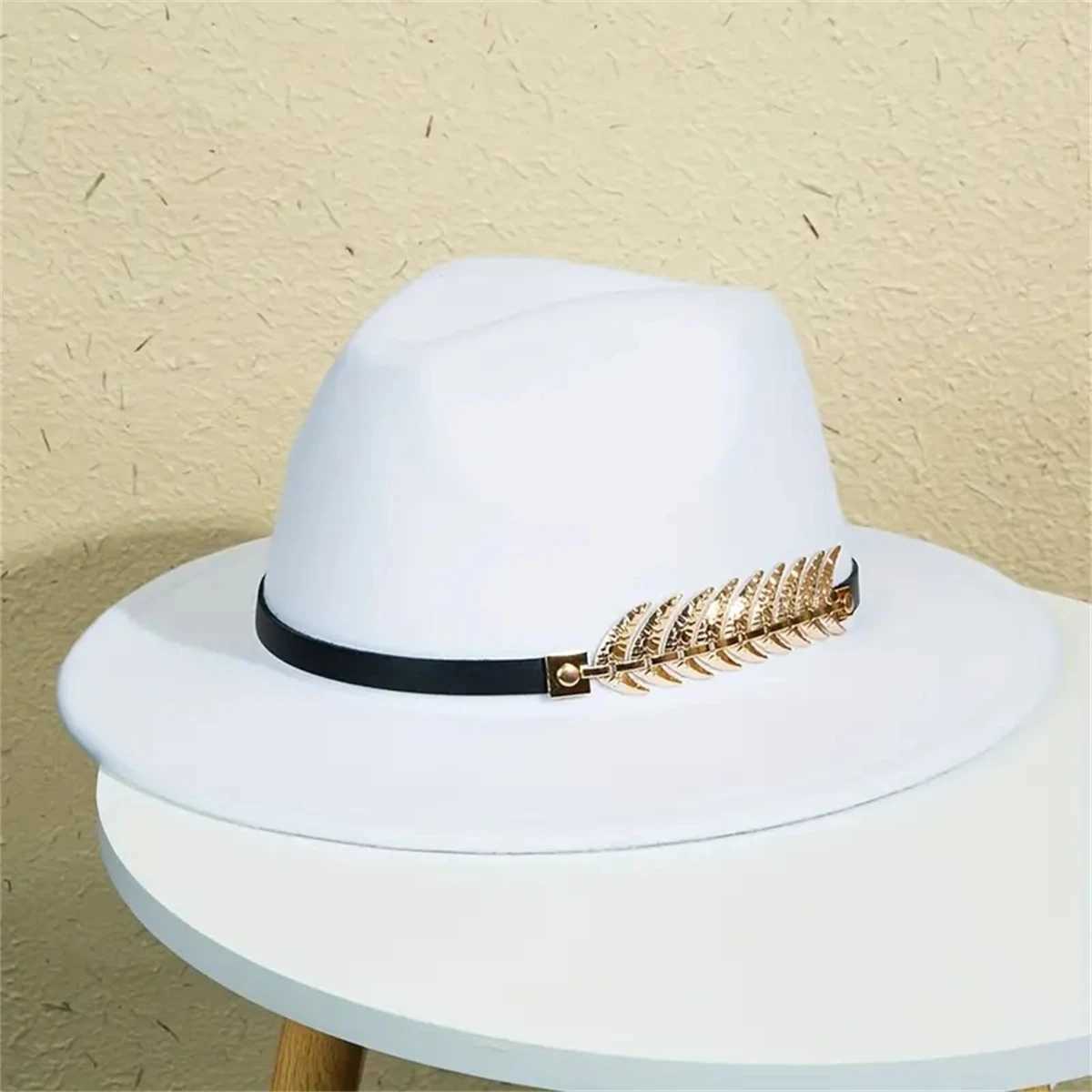 A Western womens denim hat classic tweed plain sun dress retro lightweight jazz hat suitable for both men and women W241225