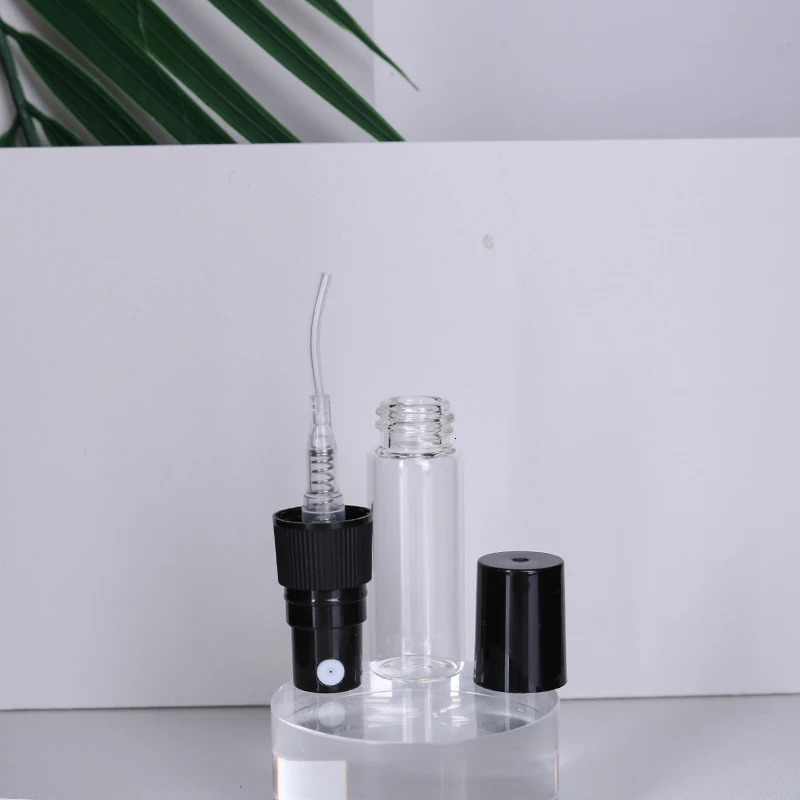 50/batch 3ml high quality clear glass perfume bottle ultra fine mist spray bottle mini cologne perfume bottle 241225
