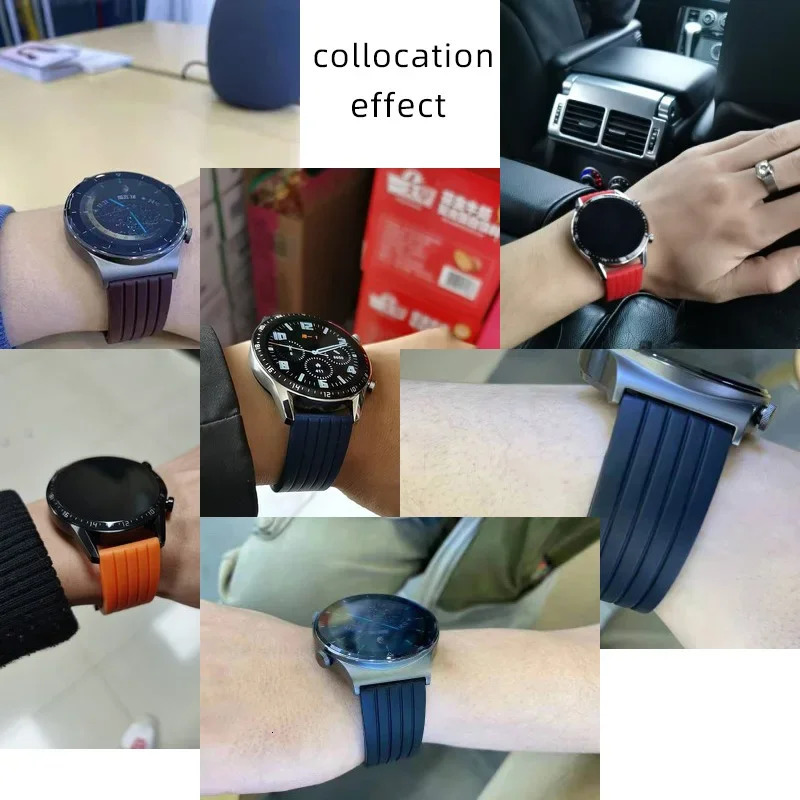 Silicone Watch Strap for Huawei Gt2proecg GT2 Watch2 pro Waterproof Sweat-Proof Watchband Accessories 18 20 22 24mm 241225