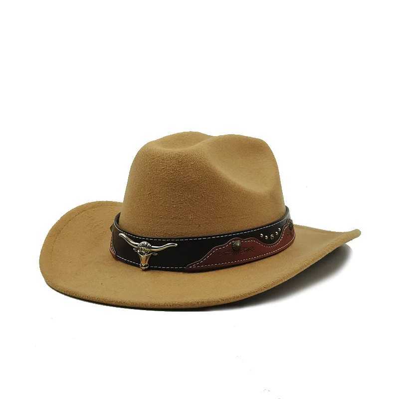 Retro Western Cowboy Hat Ethnic Belt Cowboy Hat Mens and Womens Hats Retro CS Sorero hombre sombrero vaquero hombre W241225
