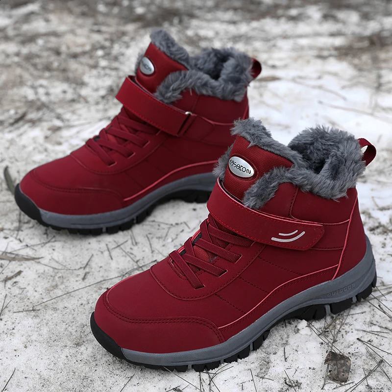 Winter Women Snow Boots Warm Plus Velvet Men Cotton Shoes Windproof Womens Boots Comfortable Casual Shoes Non-slip Hiking Boots241226bj