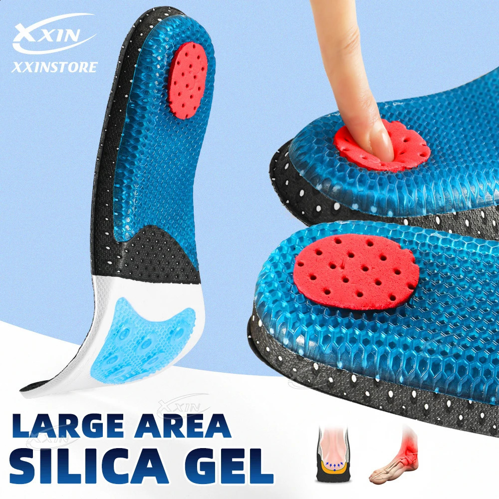 Spring Insole Basketball Sport Insoles for Men Women Silicone Arch Support Shoe PAd Size 35-46 241226