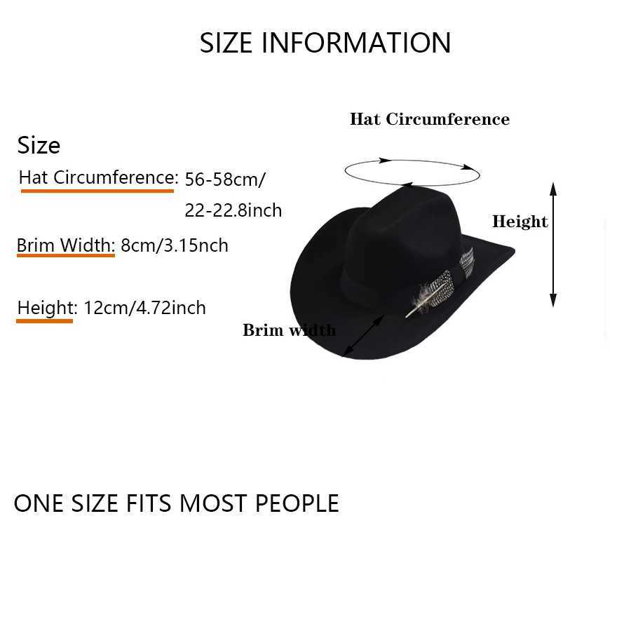 Mens handmade feather cowboy hat with retro curves Brim Gentleman Fedora Jazz C Sombrero Hombre W241225