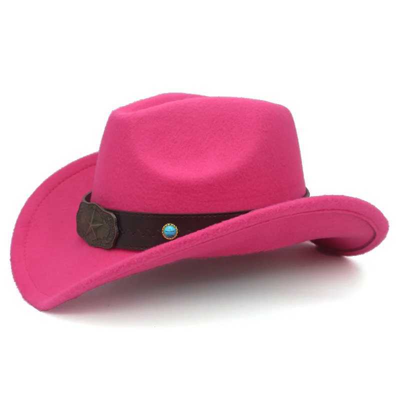 Mens Western cowboy hat fedora jazz trend party music festival cowboy hat W241225