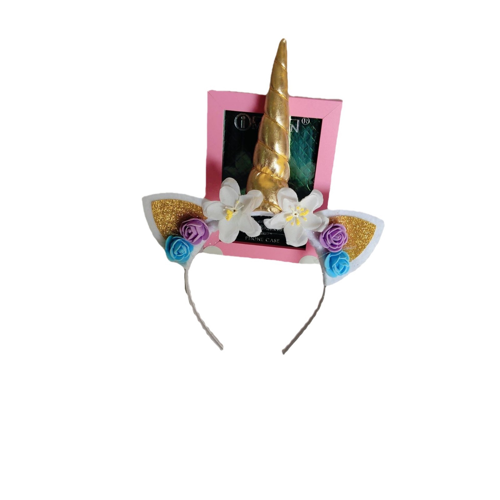Dream Unicorn Hair Band Simulation Flower Cat's ears (Steamed cat-ear shaped bread) Cowhorn Head Band Party Birthday Children's Performance 