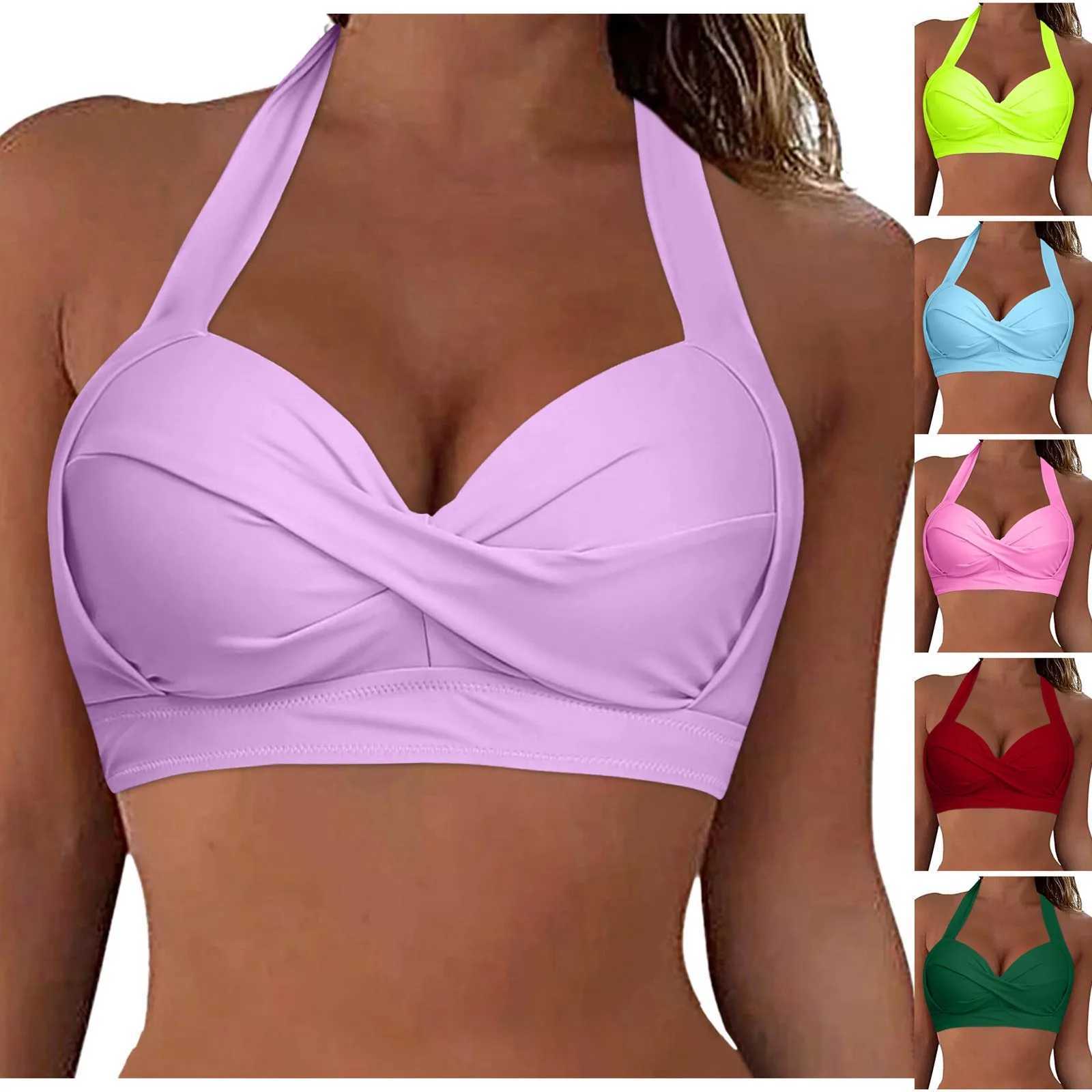 Womens patchwork lace swimsuit tops underwear full bikini tops push up swimsuit tops lace tops swimsuit topsW241225