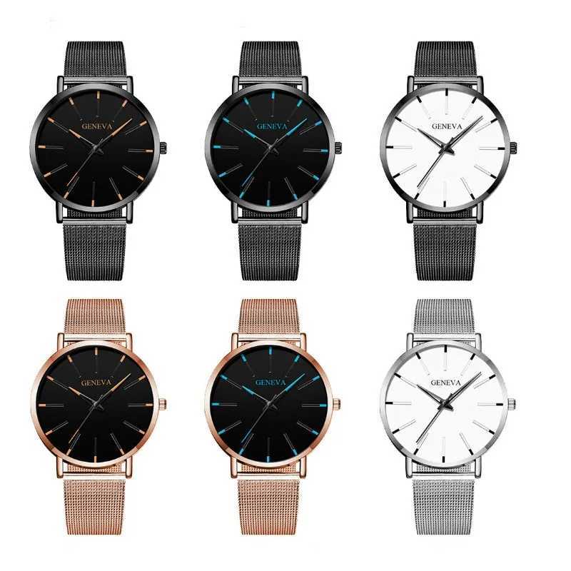 Minimal Men Watch Fashion Slim Watch Simple Business Stainless Steel Mesh Band Quartz Watch Watches For Men Watch M241226