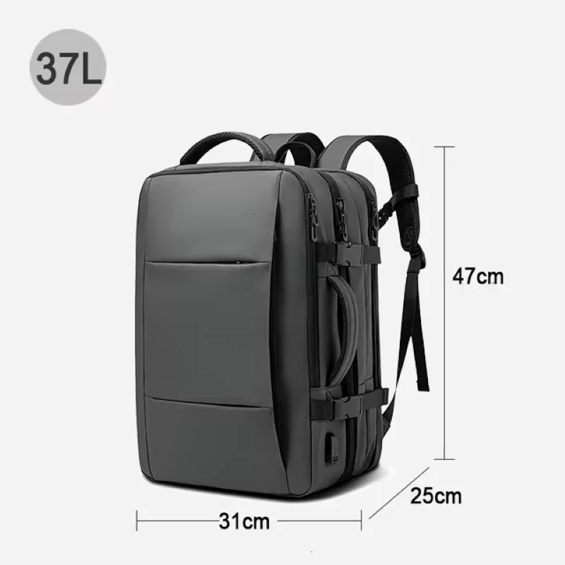 BANGE travel backpack mens business backpack school expandable USB bag large capacity 17.3 laptop waterproof fashion backpack 241225