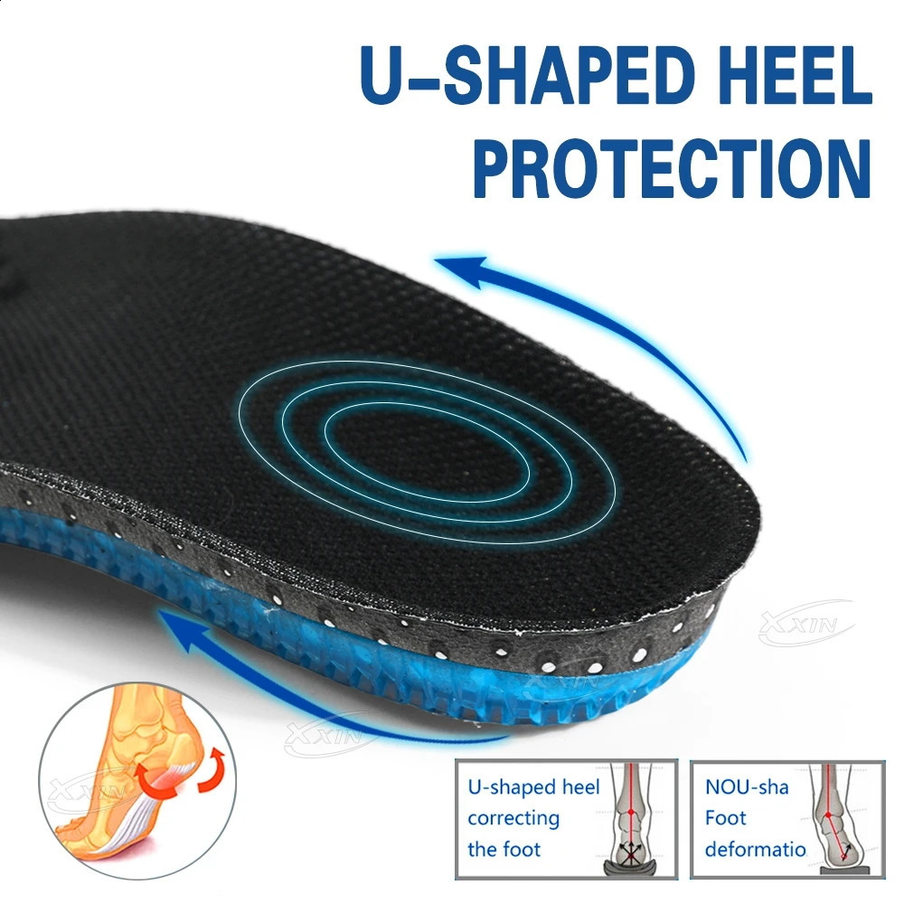 Spring Insole Basketball Sport Insoles for Men Women Silicone Arch Support Shoe PAd Size 35-46 241226