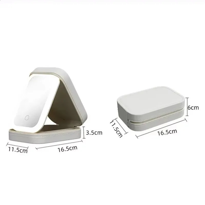 Smart LED Cosmetic Case With Mirror Travel Makeup Bag Small cute Female Beautician Skincare Product Makeup Case For Women 241226
