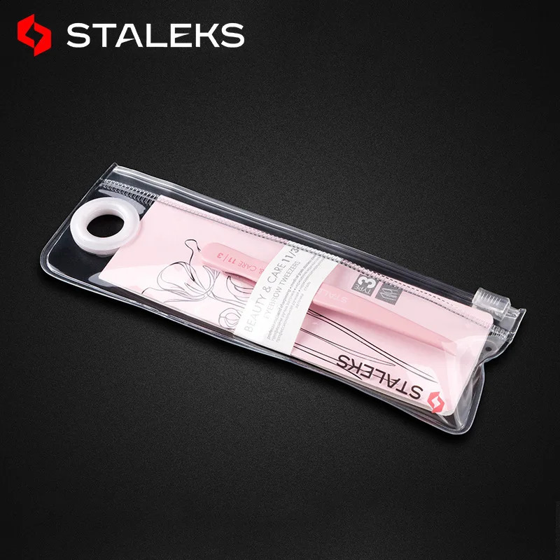 STALEKS Professional High Quality Slant Tip Eyebrow Tweezers Multifunction Stainless Steel Makeup Tool TBC-11-3 241223