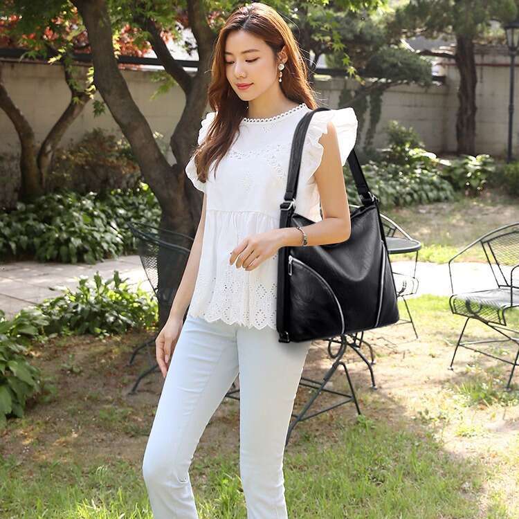 Tote single shoulder diagonal cross bags, large capacity casual travel backpacks, multi-purpose PU backpacks for women
