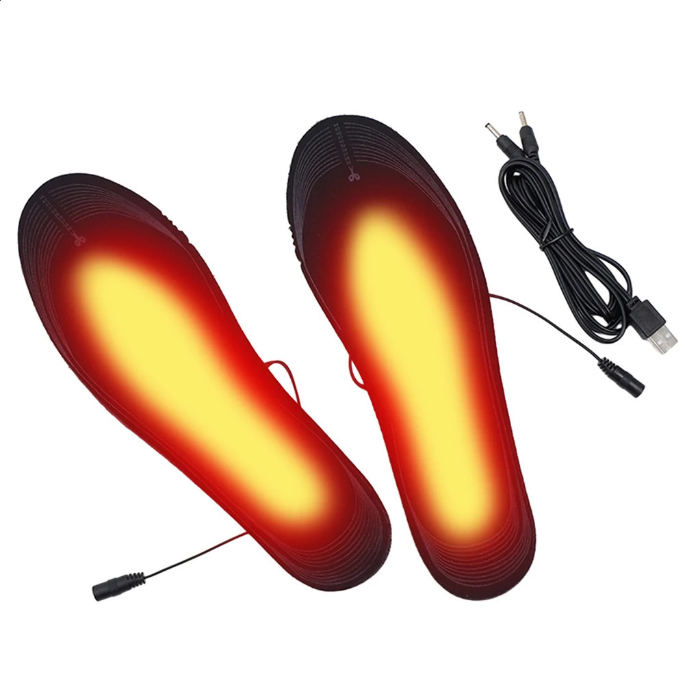 Unisex Heated Shoe Insoles Washable Rechargeable Heated Insoles Adjustable Temperature Multifunctional for Winter Outdoor Sports 241226