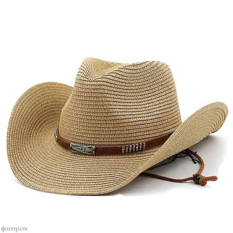 Classic Str Hat Mens Retro Womens Cowboy Riding Hat Adjustable Neutral Wide Brim Hat Simple Cool Cowboy W241225