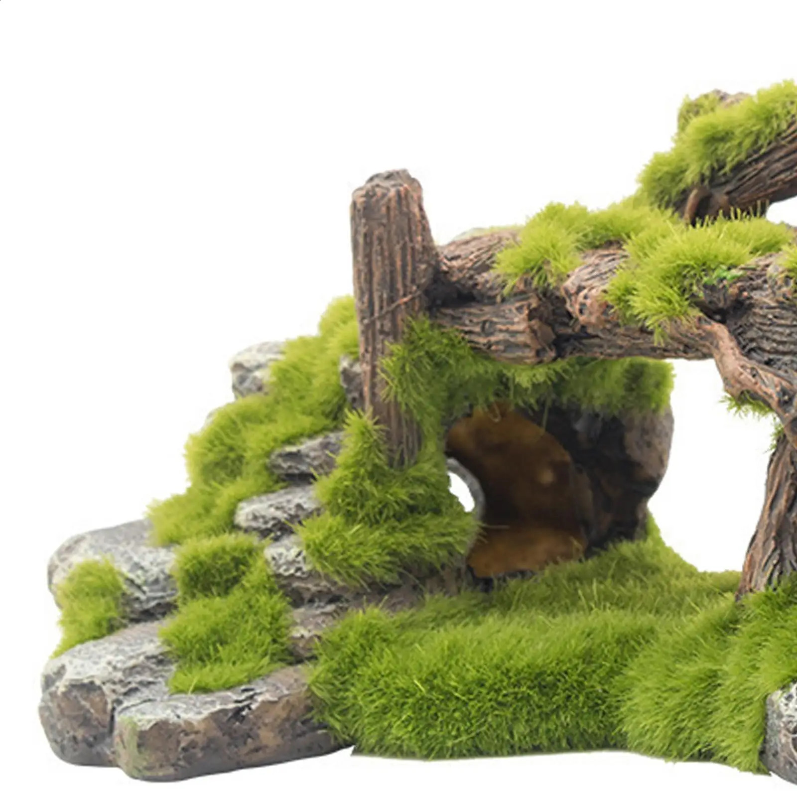 Aquarium Rockery Hideaway Aquatic Caves Multifunctional Bridge Ornament Fish Tank Decoration for Table Desktop Decorative 241225