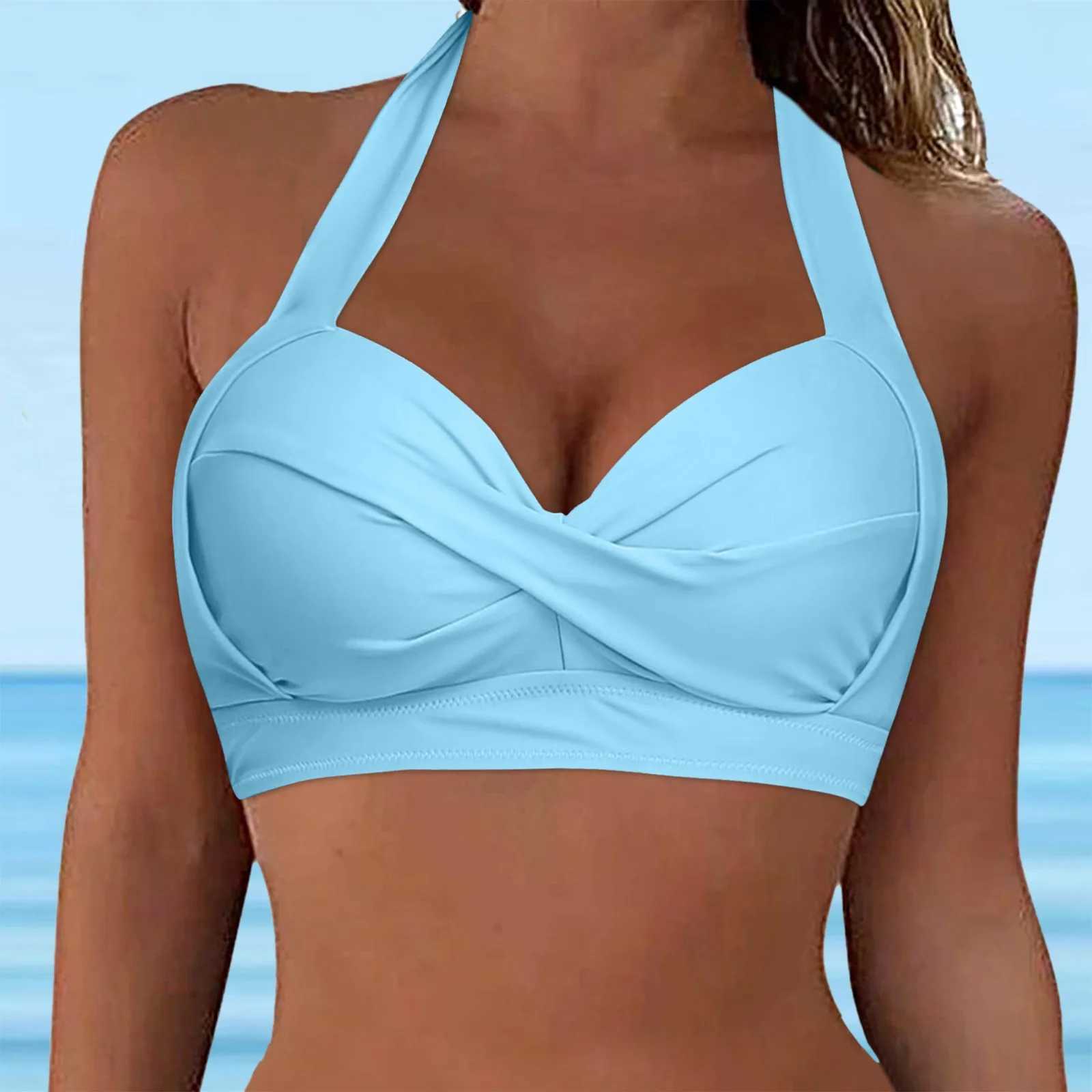 Womens patchwork lace swimsuit tops underwear full bikini tops push up swimsuit tops lace tops swimsuit topsW241225