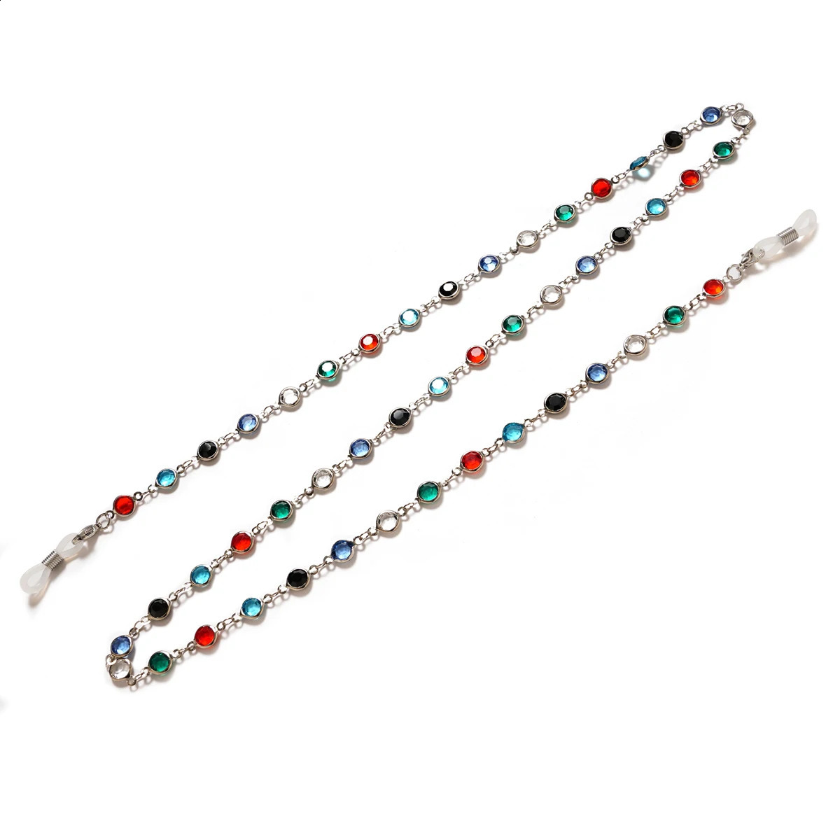 Simple Pearl Gem Sunglasses Sunshade Chain Fashion Metal Mask Chain Glasses Chain Charm Metal Lanyard Glasses Frame Rope 241226