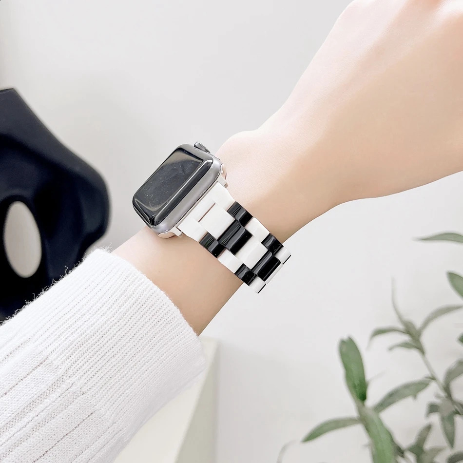 Transparent Strap For Watch Band 8 7 6 SE 4 5 45mm 44mm 42mm Fashion Mix Color Resin Bracelet 49mm 40mm 38mm 241220