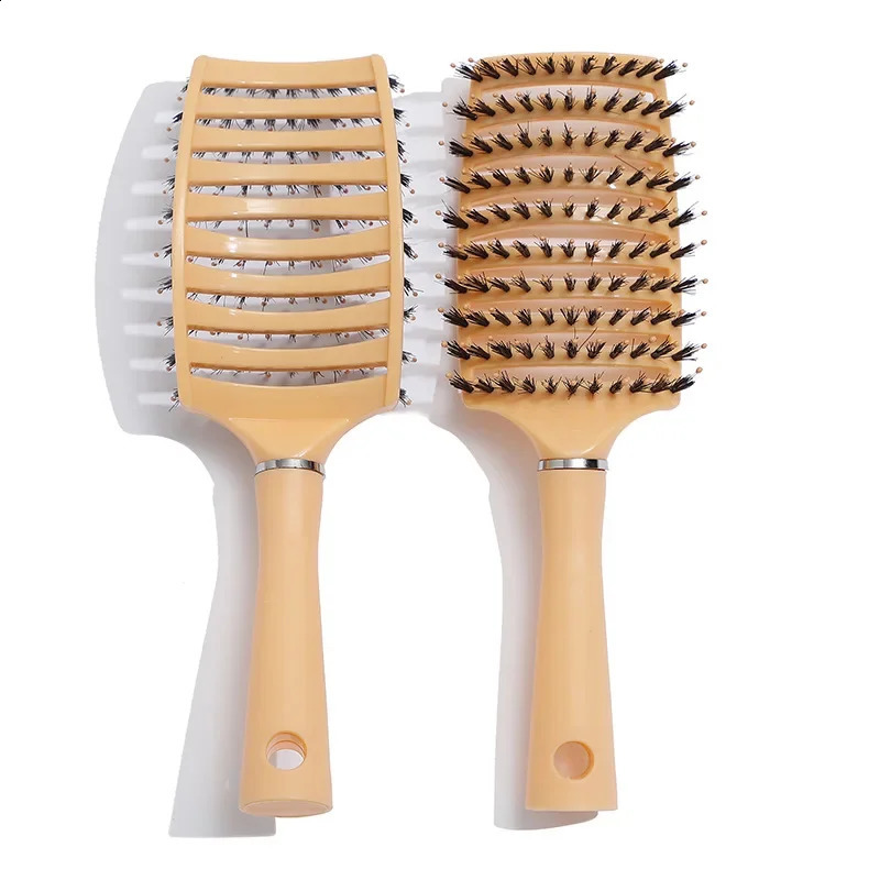 Women Wet Curly Detangle Hair Brush Hair Brush Scalp Massage Comb Hairbrush Bristle Nylon Salon Hairdressing Styling Accessories 241225