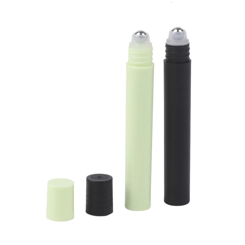 10ml ball bottle Empty Perfume Roll Roller Ball Bottle Plastic Stainless Steel Liquids Oil Container Refillable Bottles Holders 241225