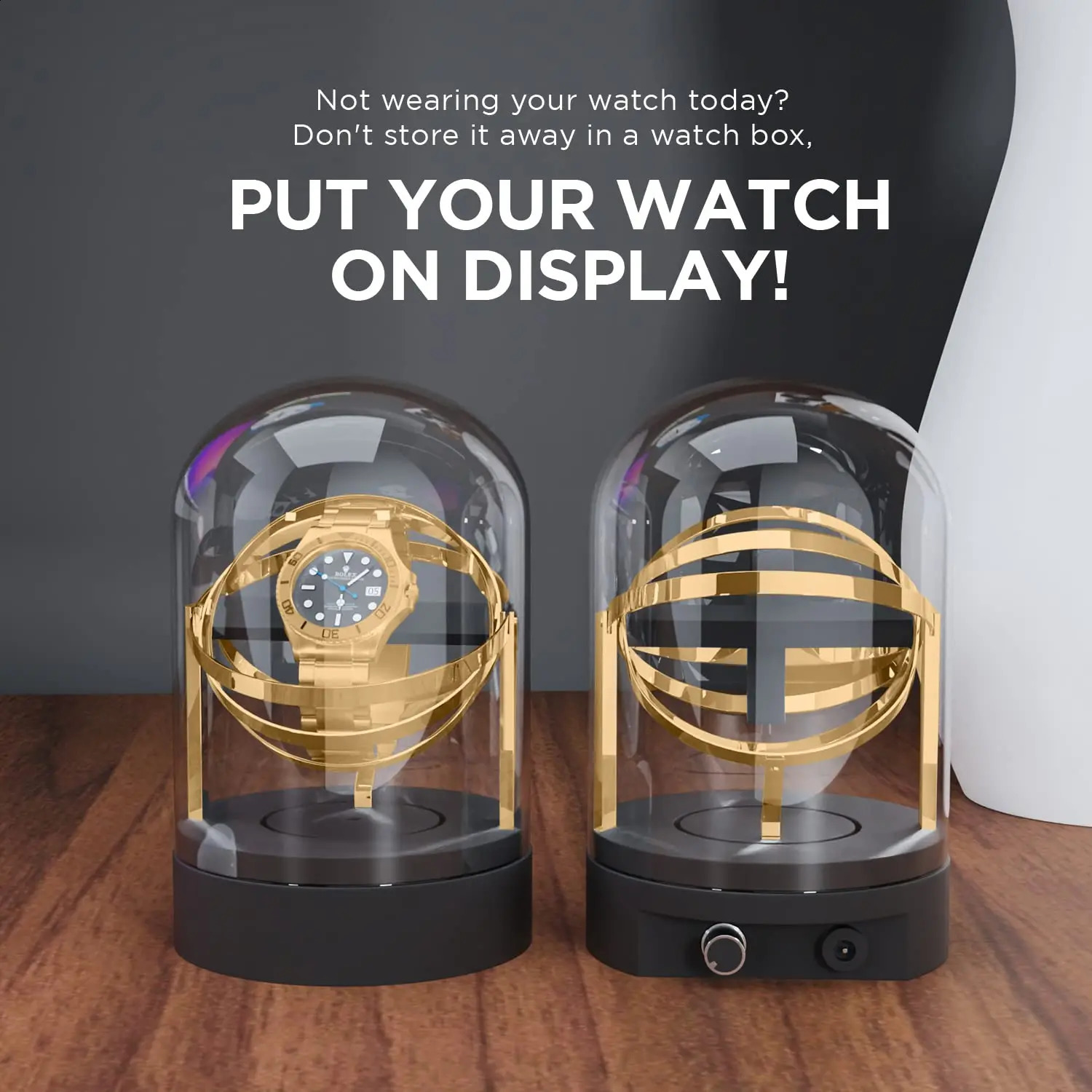 Automatic Single Electric Watch Winder for Automatic Watches Watch Box Automatic Winder Storage Orbit Display Case Box 241226