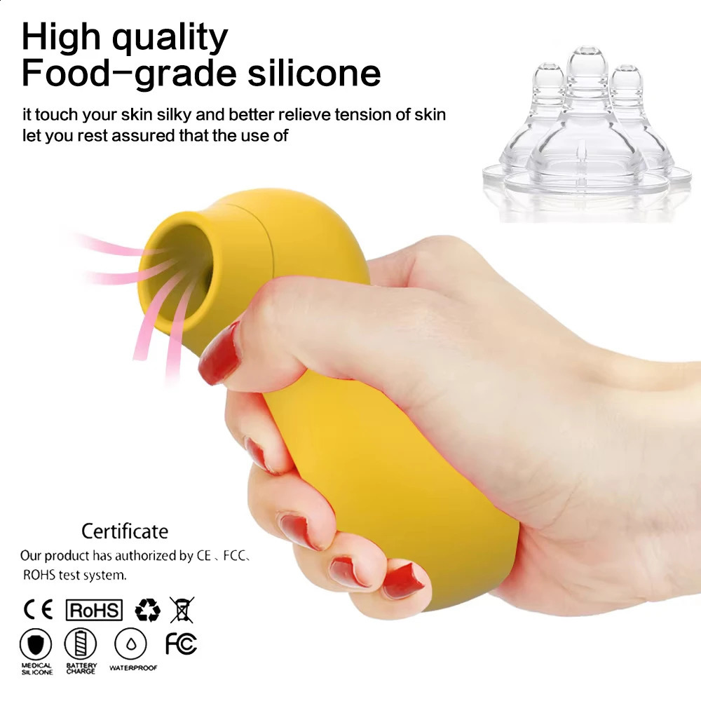 Vagina Sucking Vibrator Duck Vibrating Sucker Oral Sex Suction Clitoris Stimulator Erotic Toy for Women Souvenir Lovers 241226