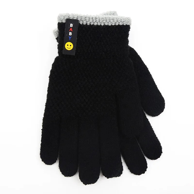 610 Years Old Fashion Kids Thick Knitted Gloves Warm Winter Children Stretch Mittens Boy Girl Infant Accessories 241225