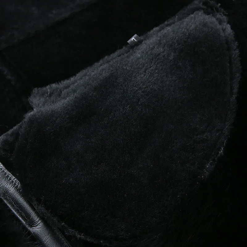 Real Shearling Jacket Real Fox Fur Collar Cuff Coats Women Winter Overcoats Genuine Sheepskin Leather Jacket NZ5397 241217