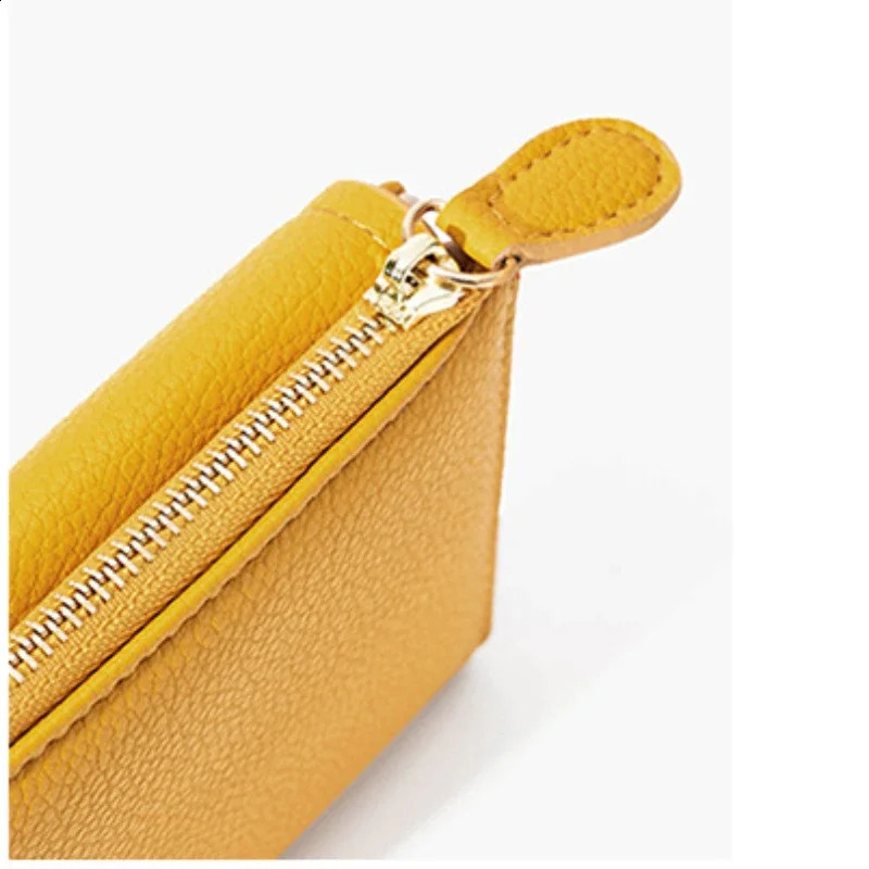 Small Pu Leather Women Wallet Mini Lady Coin Purse Pocket Yellow Female Wallet Money Clip Small Women Wallets Purse 241224
