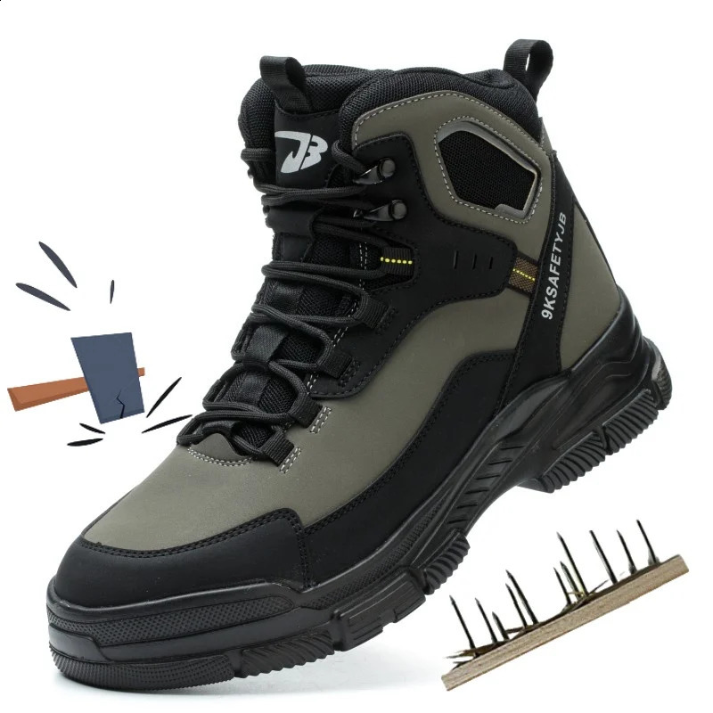 High Quality Safety Shoes Men Steel Toe Work Shoes Men Women Work Safety Boots Anti Smash Safety Indestructible Work Boots 241226