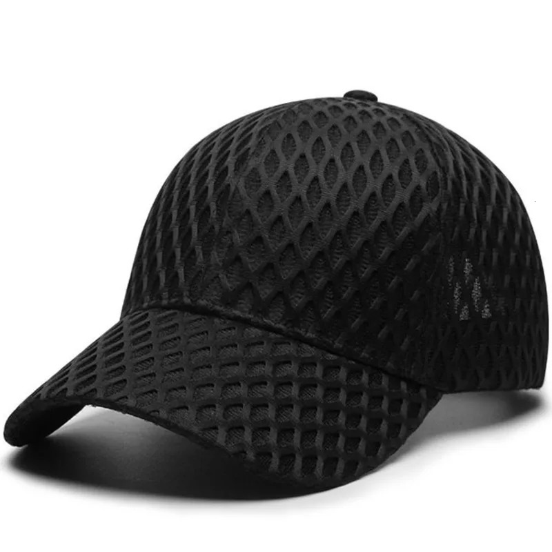 Big Bone Man Oversize Trucker Caps Cool Sun Hats Men Women Plus Size Hollow Out Baseball Caps M 56-60cm L 60-62cm 241225