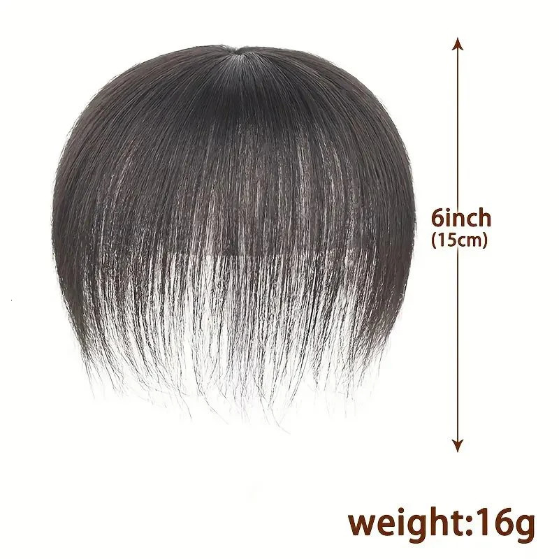 Human Hair Lightweight and Breathable Hair Extension Pieces 9 x 9cm/3.5 x 3.5inch Universal Style Suitable for All Hair Types 241225