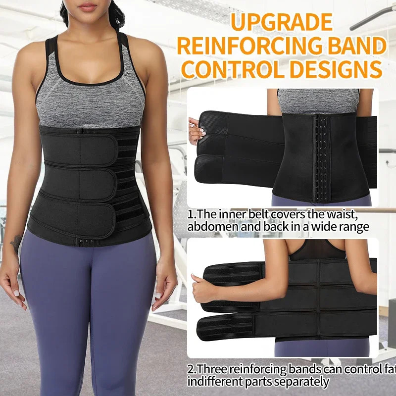 Neoprene Sweat Body Shaper Waist Trainer Belts Shapewear Girdle Tummy Control Slimming Fat Burning Postpartum Sheath Belt 241225