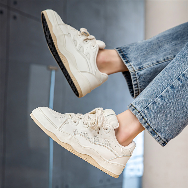 Popular Men Casual Fashion Bread Shoes Thick Sole Trendy Versatile Triple Beige Red Blue fashion