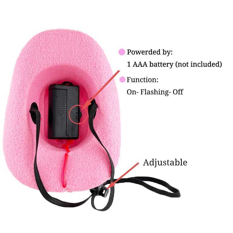 Interesting glowing pet hat for dogs cats mini glowing LED denim C photo props neon animal hat accessories W241225