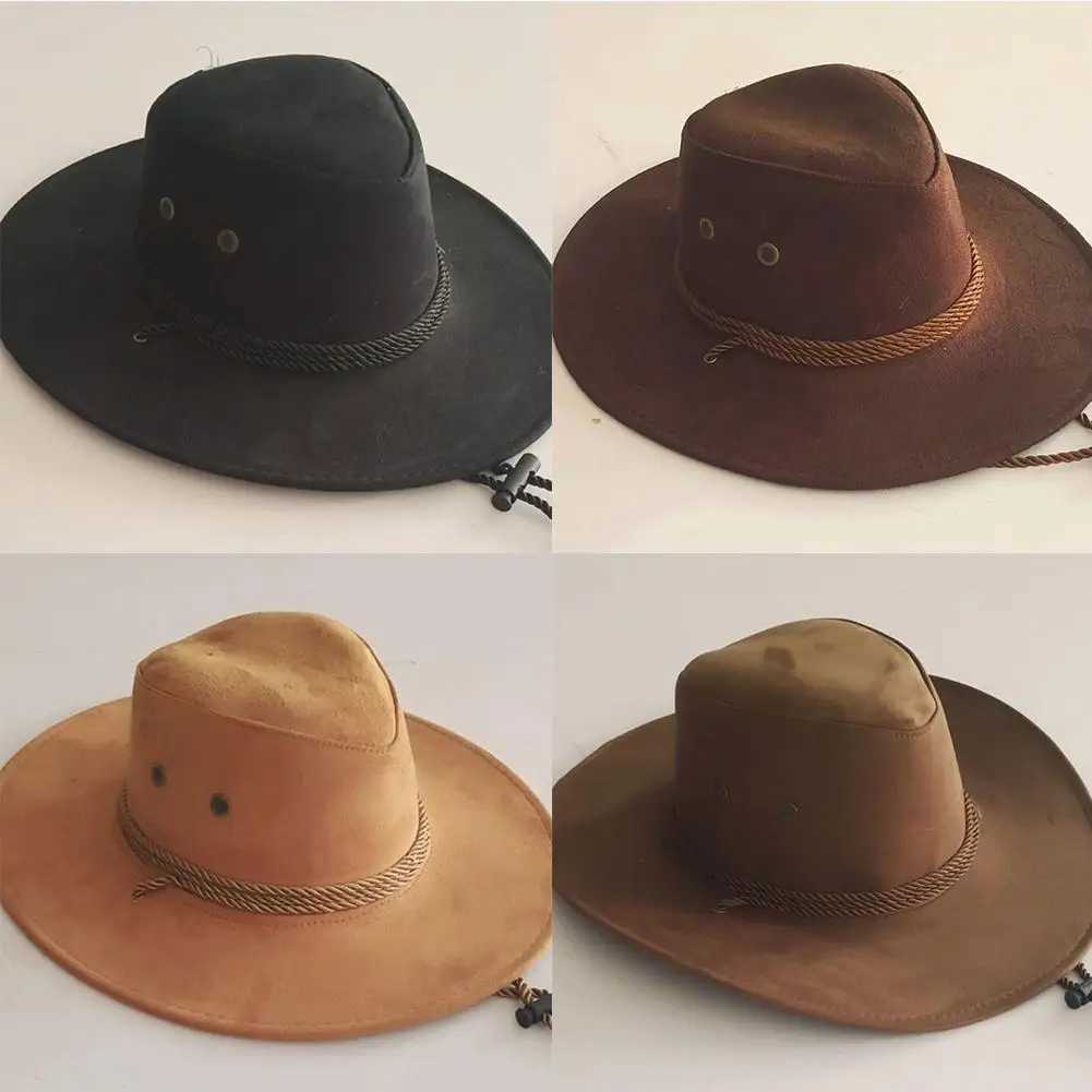 1 piece of denim sun hat synthetic leather womens fashion western denim big chest suitable for travel W241225