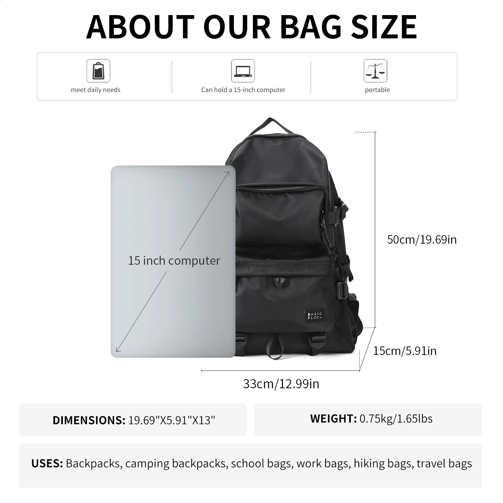 Travel Backpack for Men Large Capacity for Leisure Travel Outdoor Hiking Oversized Laptop Backpack Waterproof Backpack for Women 241226