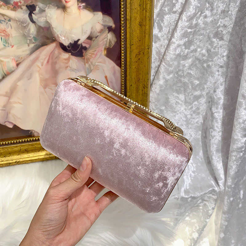 French Sparkling Ineffective Diamond Studded Dinner Bag Socialite Velvet Temperament Simple Personalized Hand Held Crossbody Bag 241226