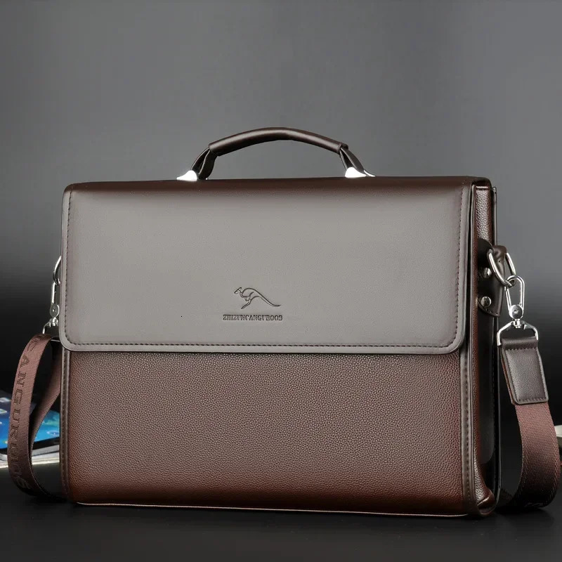 Mens Tote Bag Pu Leather Briefcase Handbags for Men Large Man Laptop Bags Business Male Shoulder Crossbody Bag 241225
