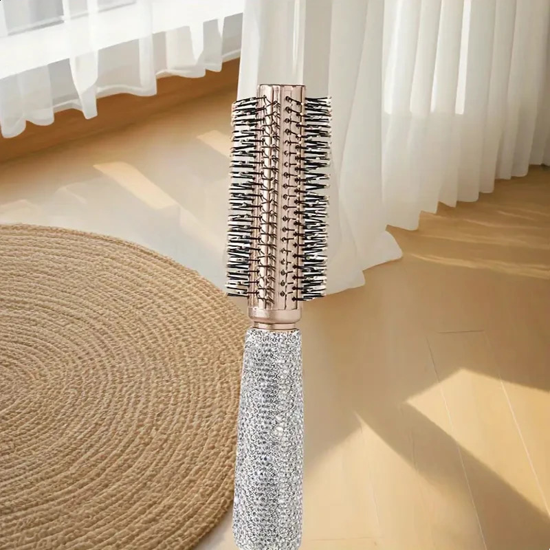 Rhinestone Hair Brush Static Padded Massage Comb Fluffy Styling Essential Sparkling Diamonds Ideal for Holiday Gifts 241225