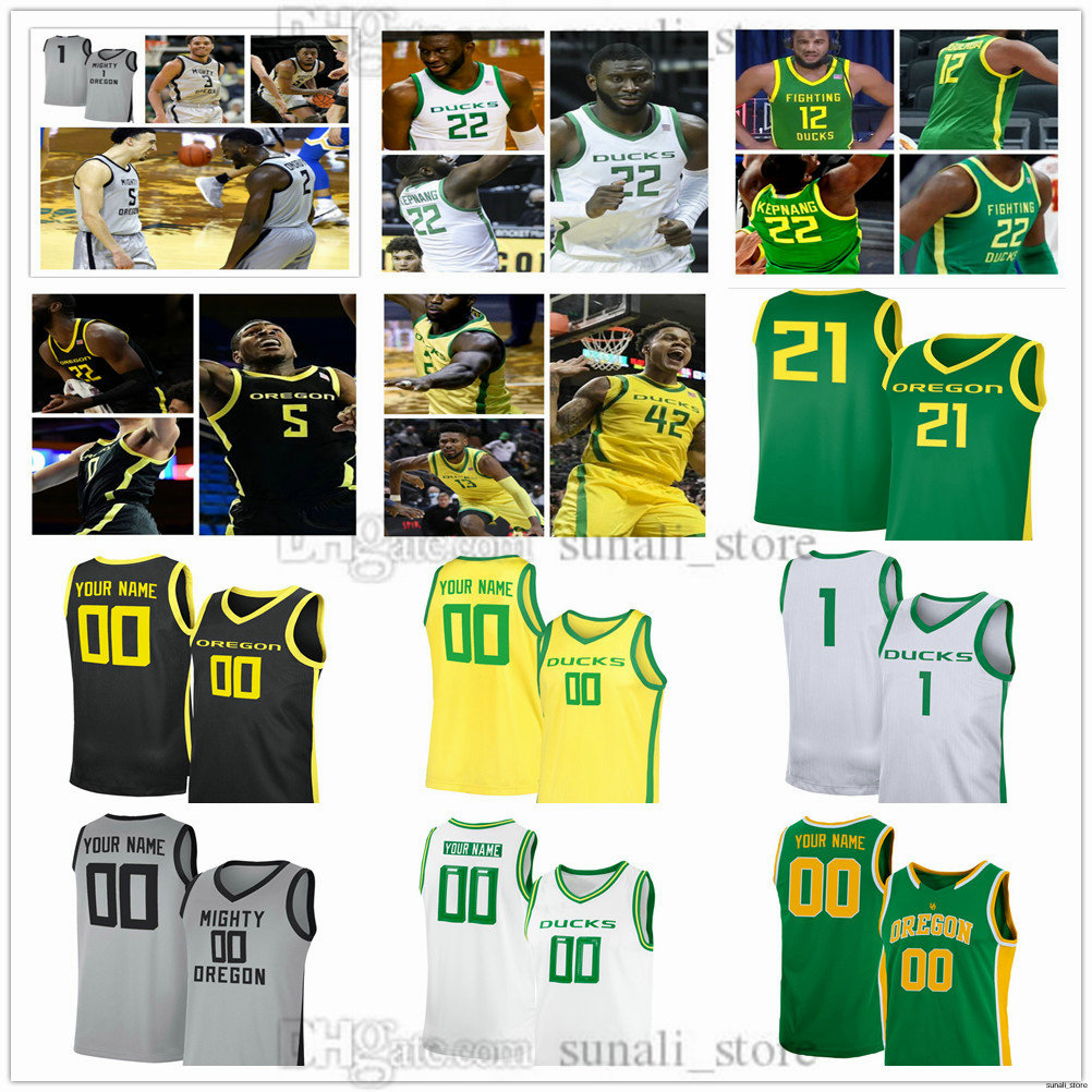 2025 Oregon College Ducks NCAA Basketball Jersey 3 Jackson Shelstad 21 Brandon Angel 9 Keeshawn Barthelemy 32 Nate Bittle 5 TJ Bamba 0 Ra'Heim Moss 2 Jadrian Tracey