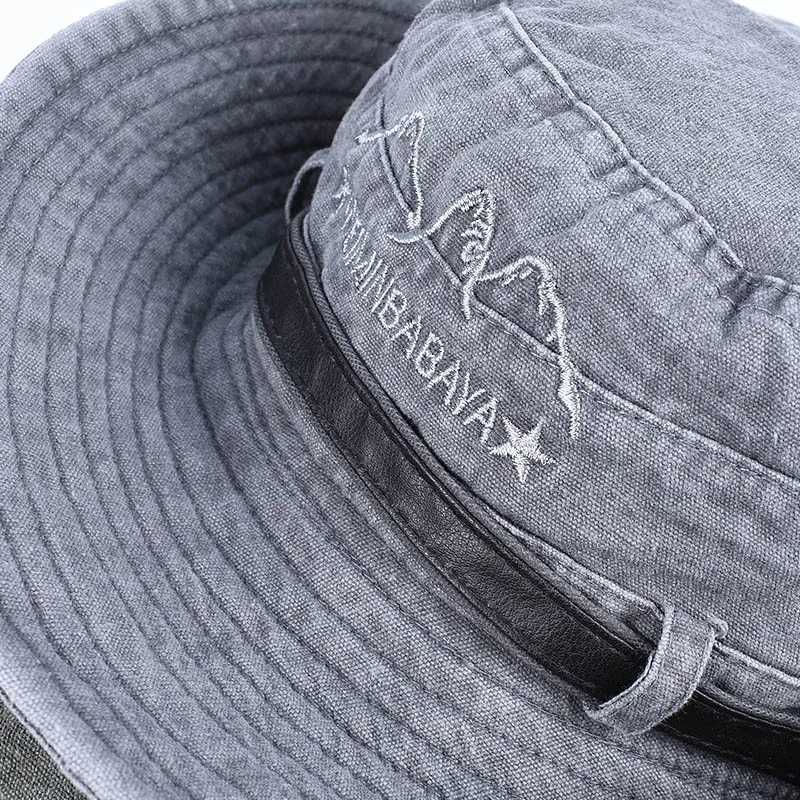 Panama Hat Mens Summer Outdoor Camping Sunshine Umbrella Beach Boonie Hat Belt Fisherman Fishing C W241225