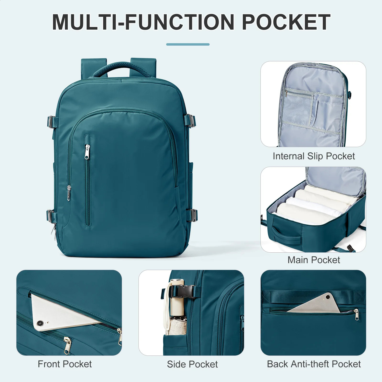 Men Travel Backpack Cabin Bag Easyjet Carry-Ons 45x36x20 Backpack Ryanair 40x20x25 Work 15.6 in Laptop Hand Luggage Travel Bag 241226