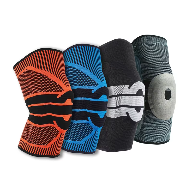 Sport nylon knee sleeve compression knee brace elastic anti-slip basketball knee brace