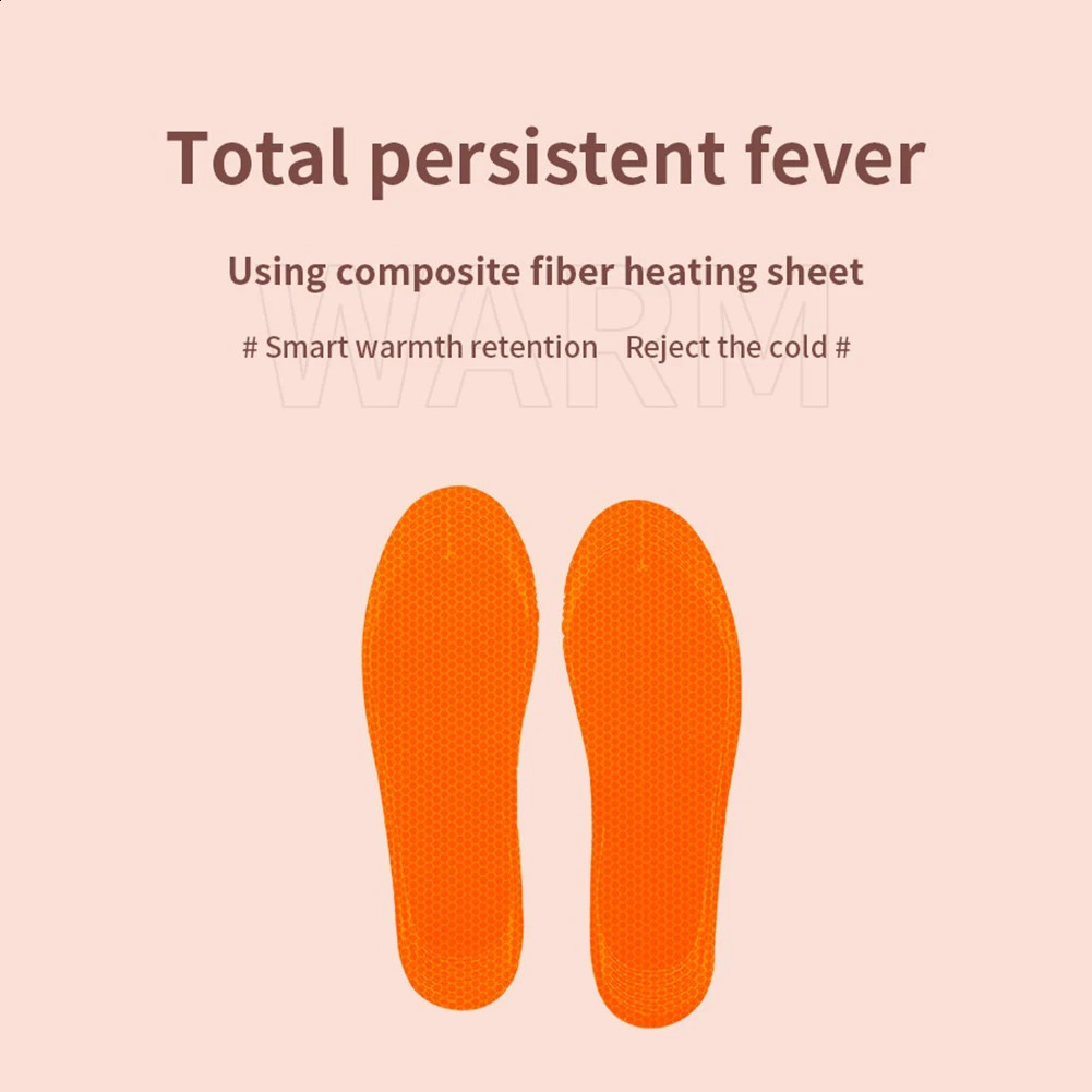 Unisex Heated Shoe Insoles Washable Rechargeable Heated Insoles Adjustable Temperature Multifunctional for Winter Outdoor Sports 241226